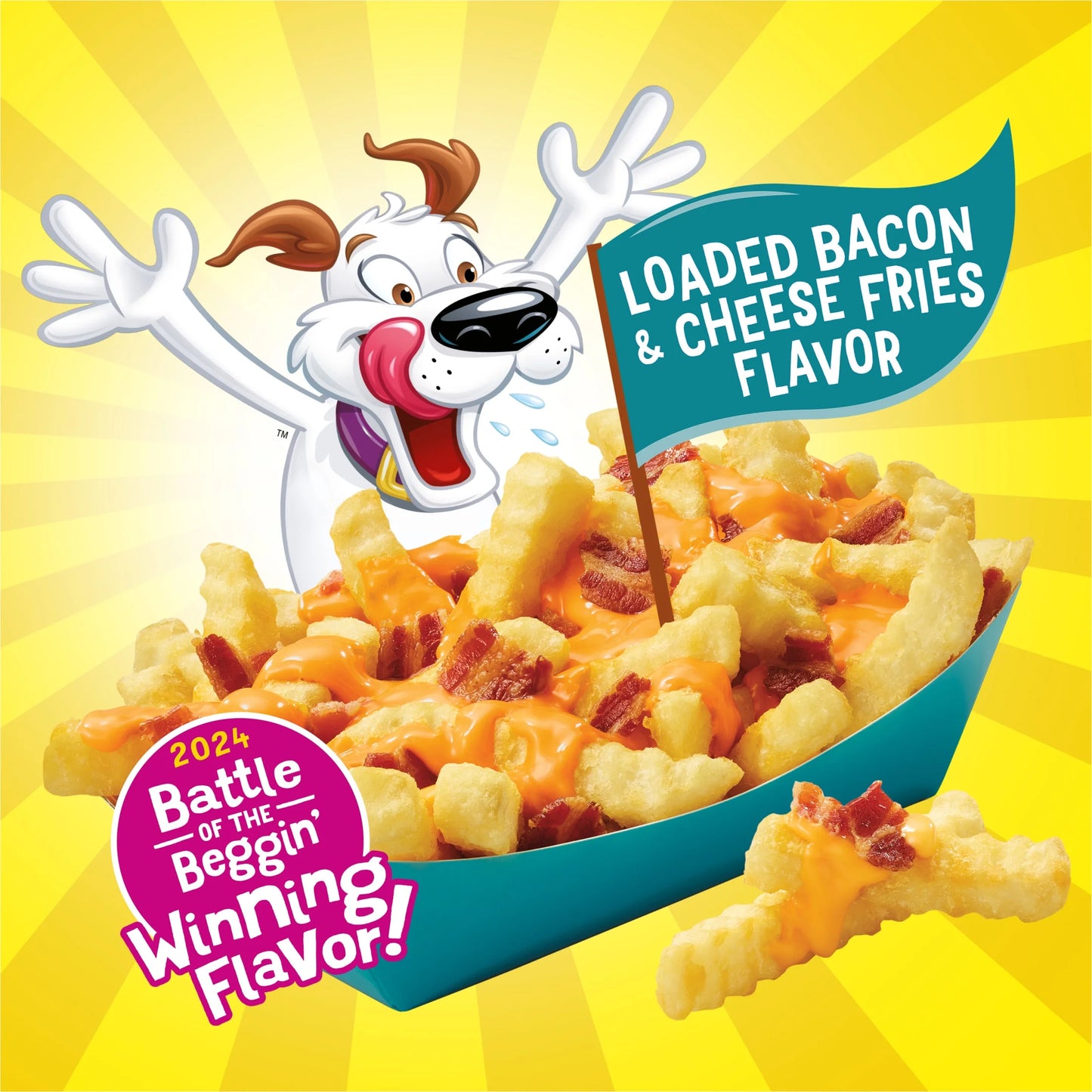 Purina  Loaded Bacon and Cheese Fries Flavor Dog Treats, 25 oz Pouch