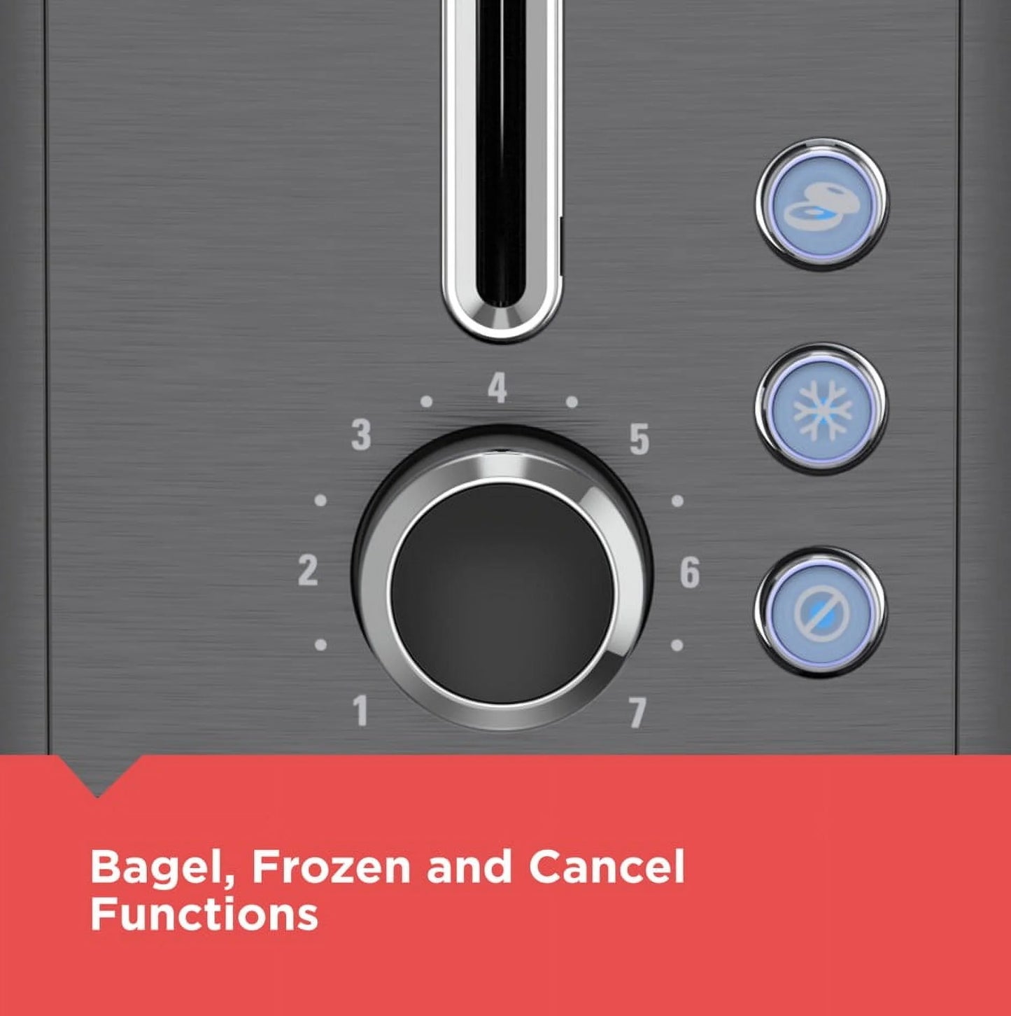 2-Slice Rapid Toaster, Black Stainless Steel with Removable Tray