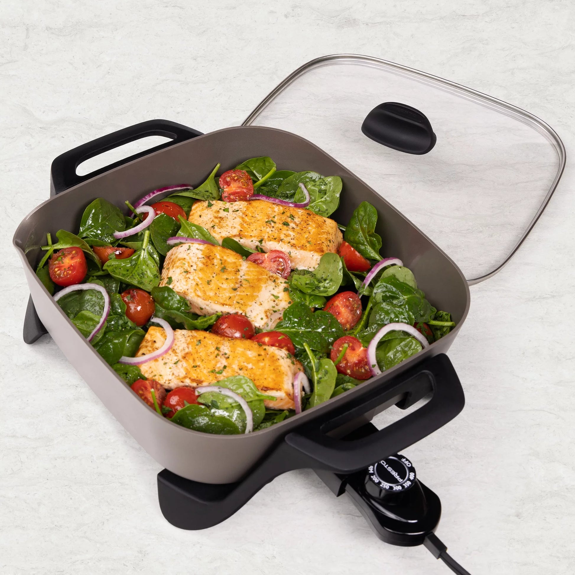 12-Inch Ceramic Electric Skillet with Glass Cover, 07120