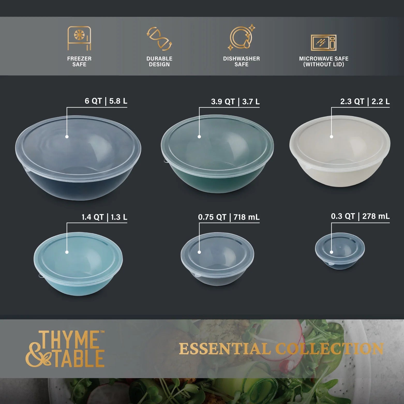 12-Piece Nesting Mixing Bowl Set - Thumbnail 4