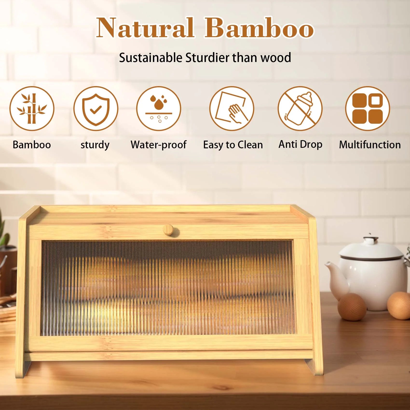 Bamboo Bread Box - Thumbnail 5