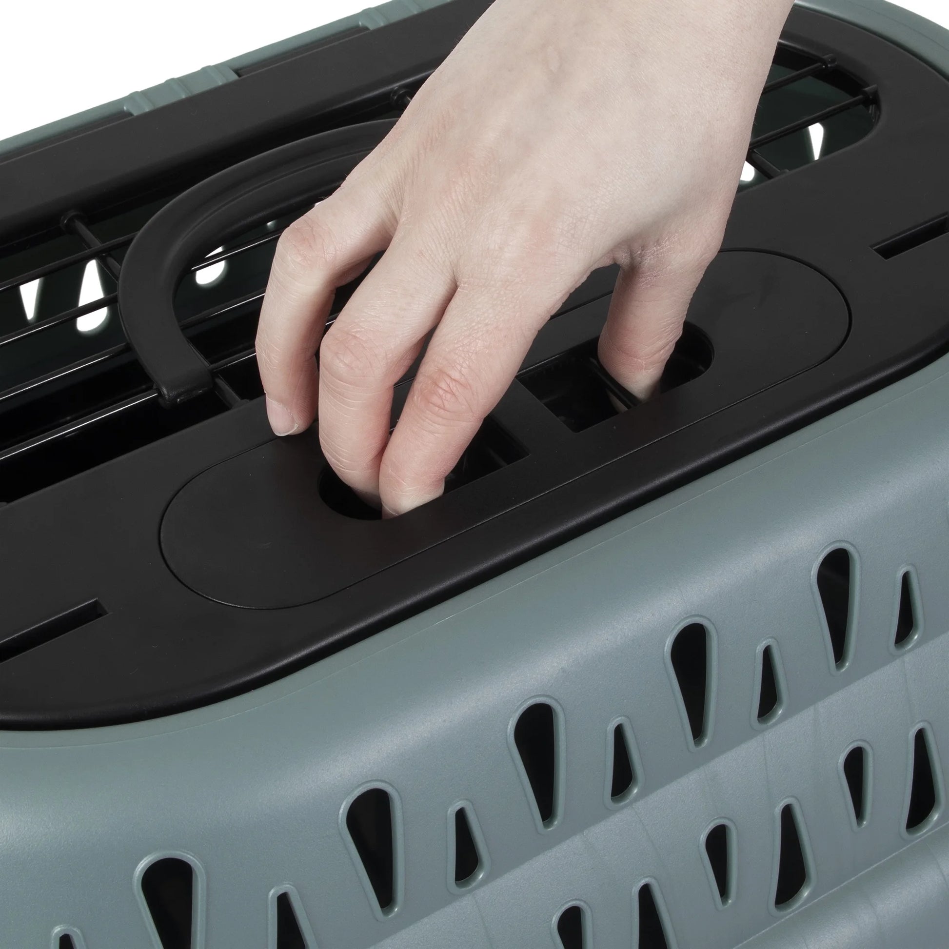 Top Load Pet Carrier for Cats, 19" Length, Suitable for Pets up to 10 lbs, Green