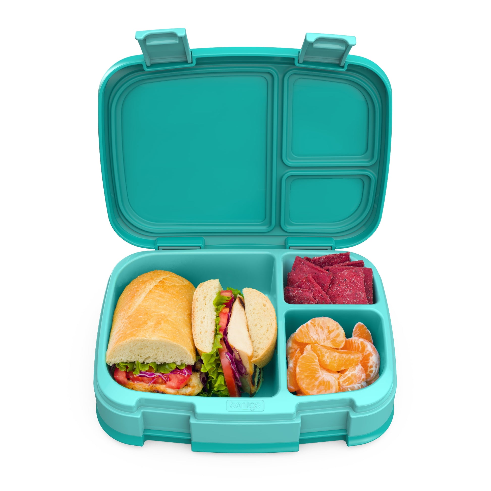 Fresh, Leak-Proof, Versatile 4-Compartment Bento-Style Lunch Box with Removable Divider, Portion-Controlled Meals for Teens and Adults On-The-Go, Bpa-Free, Food-Safe Materials (Aqua)