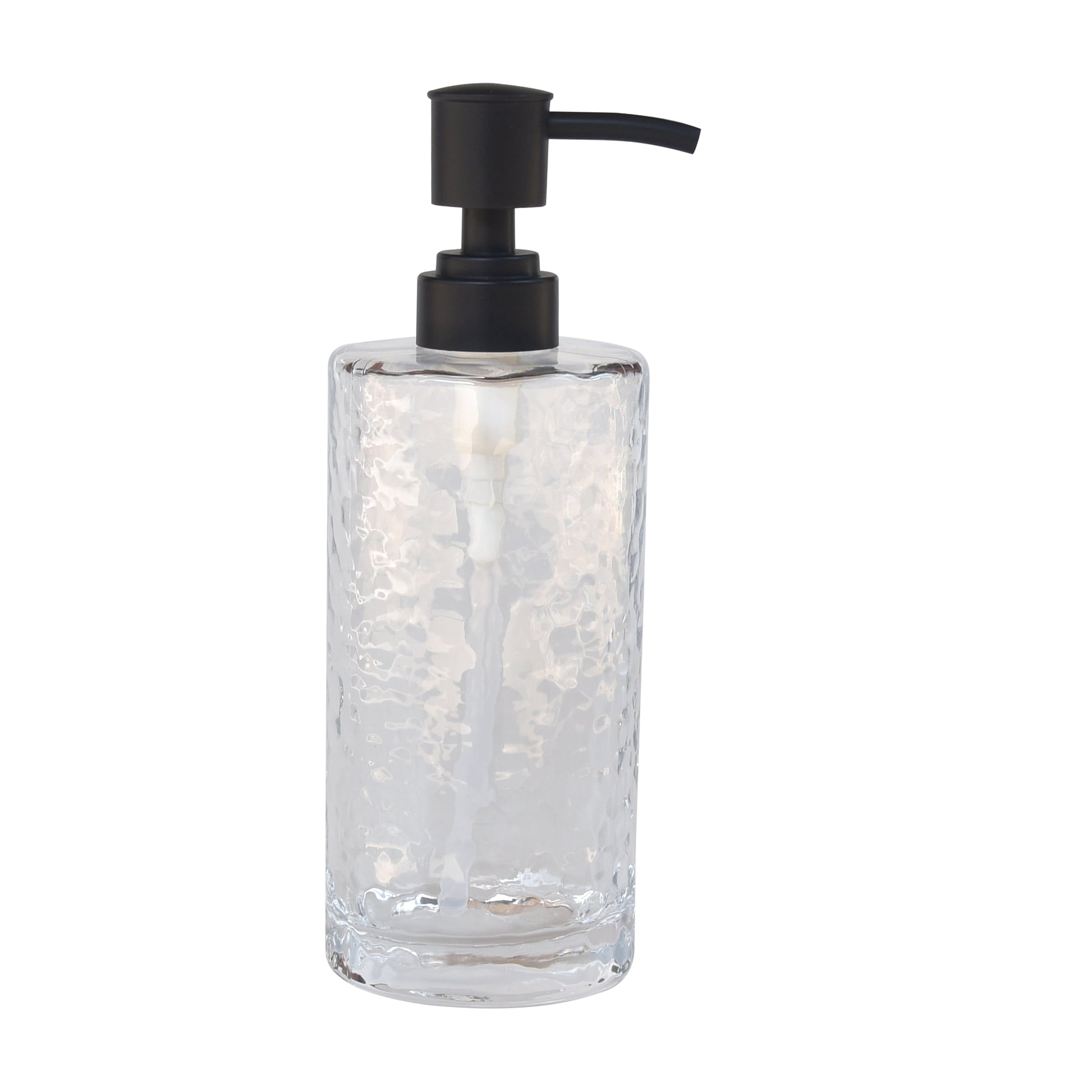 Hammered Glass Soap Pump
