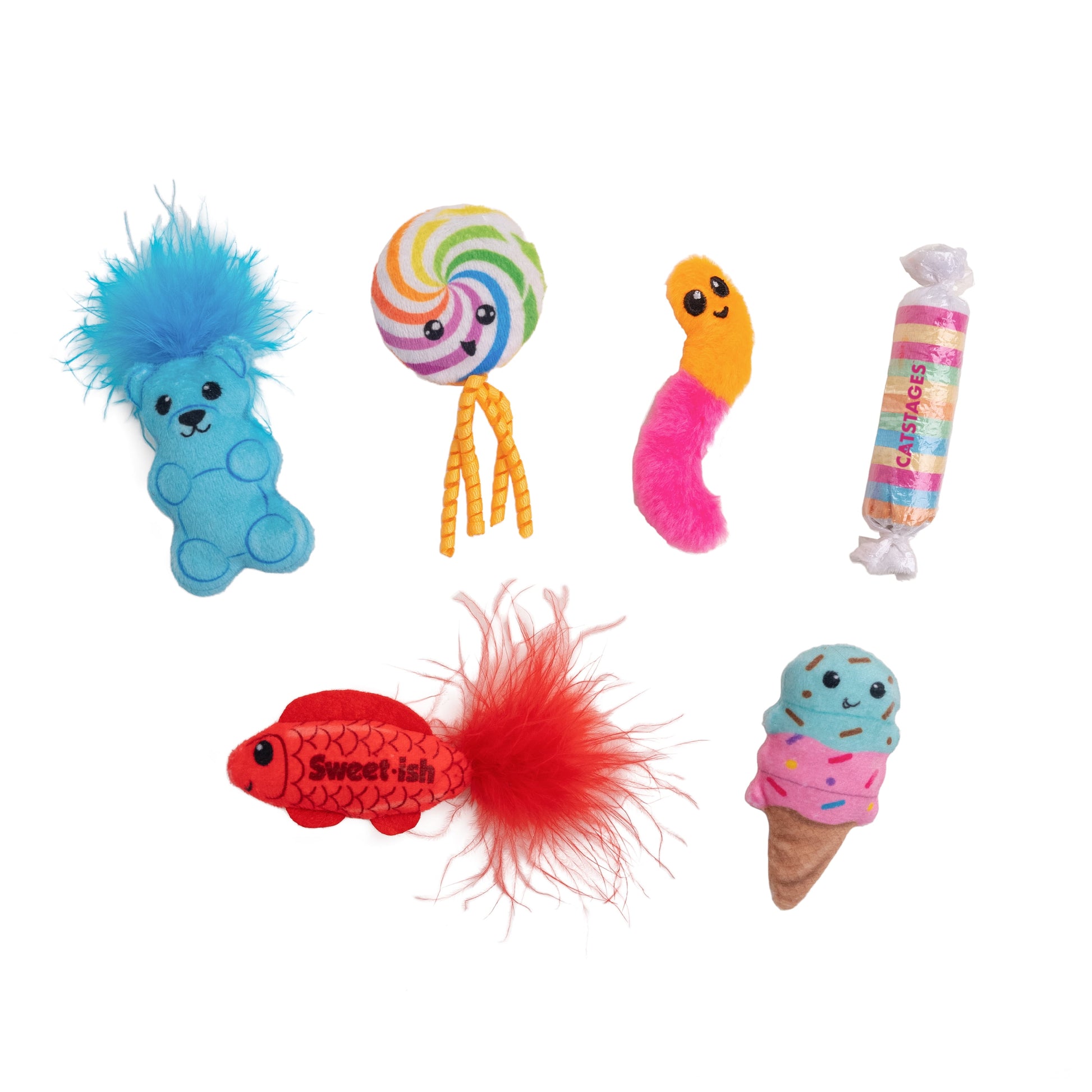 Kitty Sweet Treats Plush Catnip Cat Toys - 6 Pack