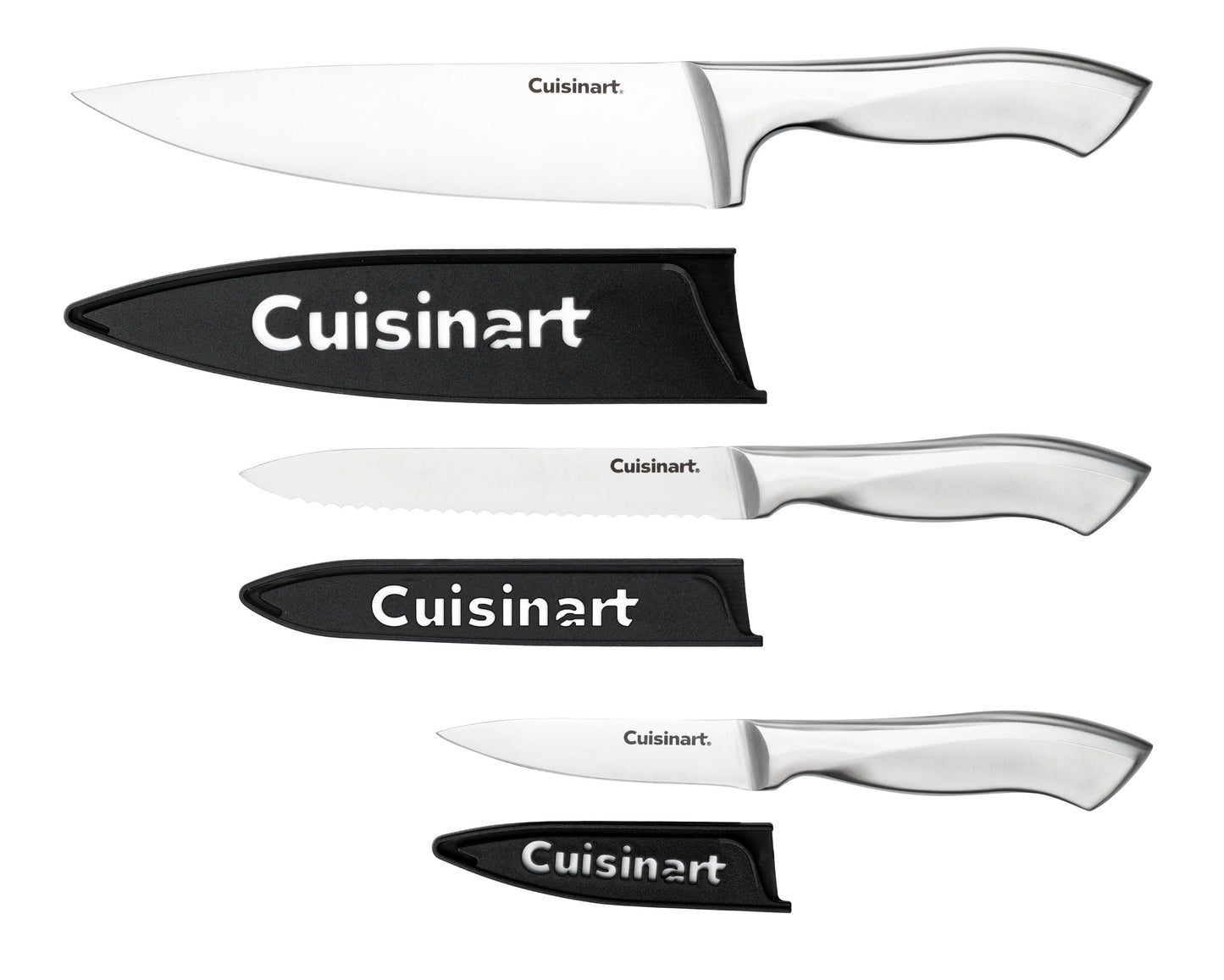 Classic Stainless Steel 3-Piece Knife Set with Blade Guards