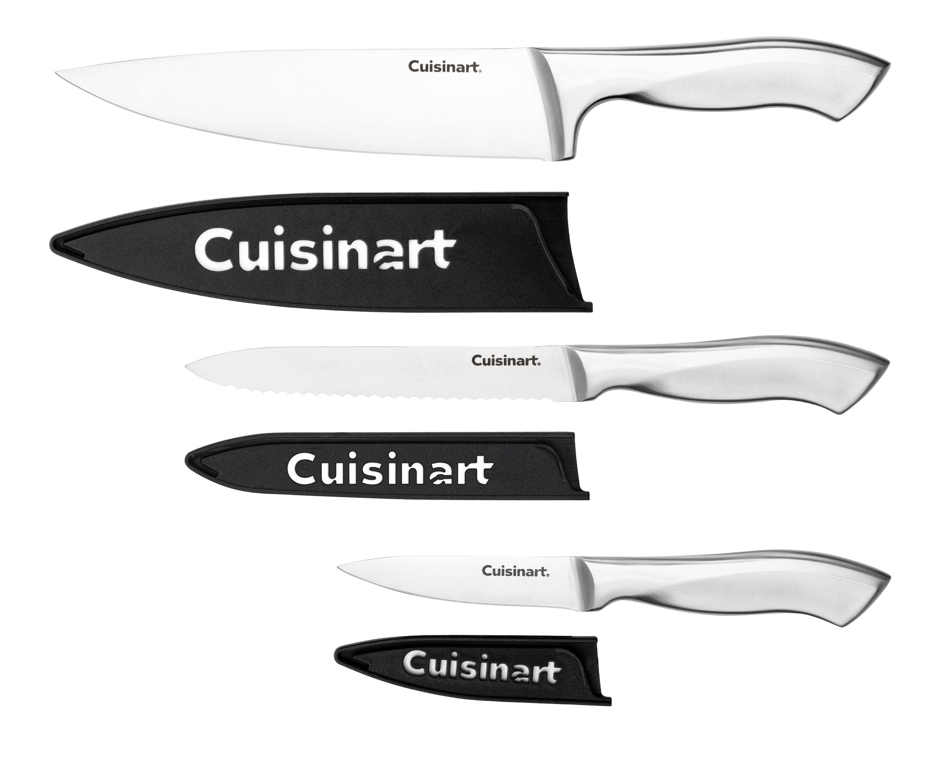 Classic Stainless Steel 3-Piece Knife Set with Blade Guards