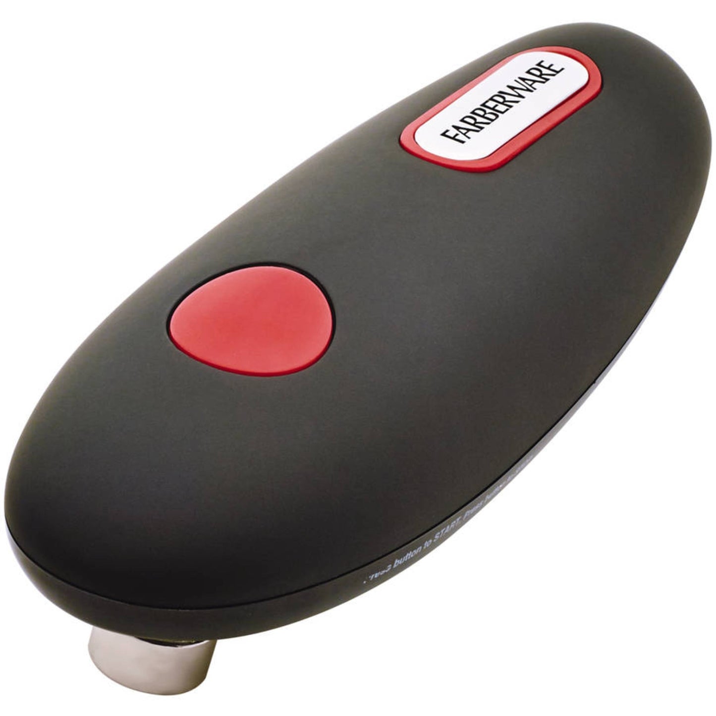Hands-Free Battery-Operated Black Can Opener in Red