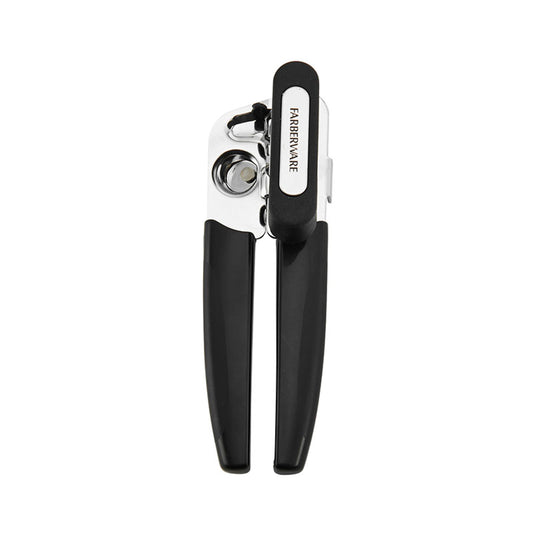 Pro Stainless Steel Portable Can Opener with Black Handle