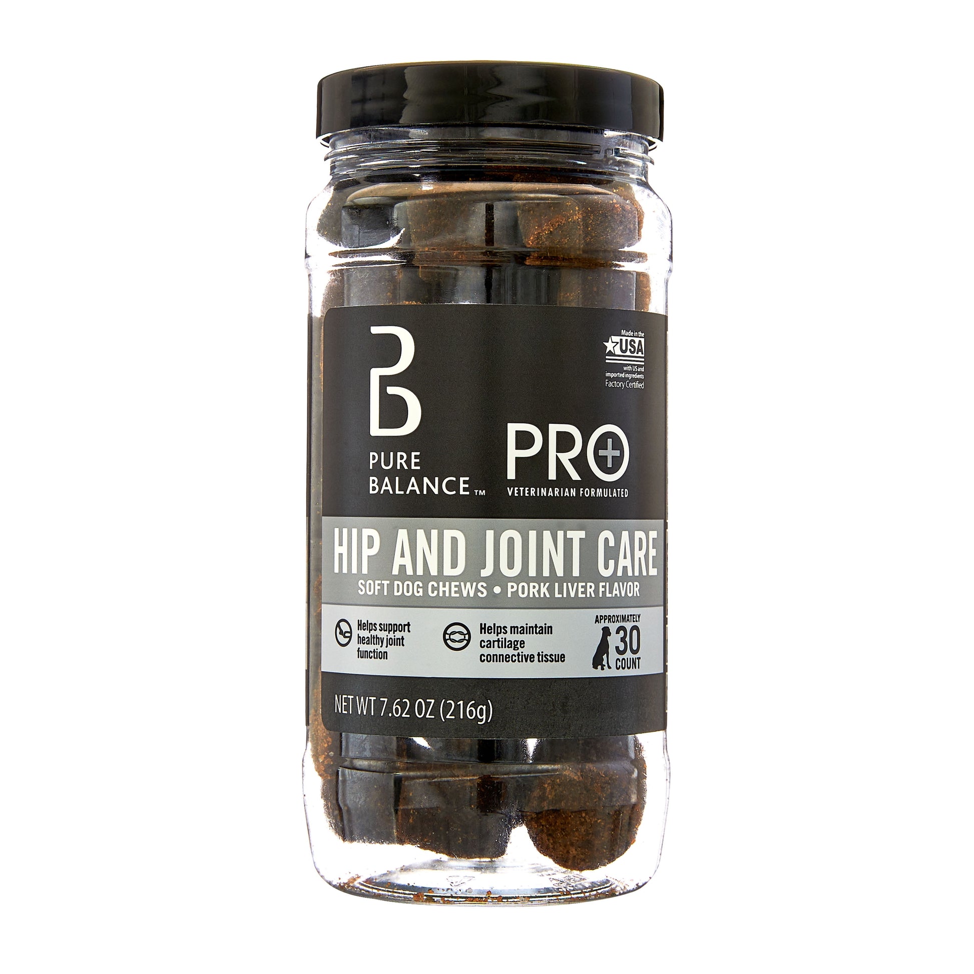 Pro+ Veterinarian-Formulated Flex Care Soft Chews for Dogs, Pork Liver Flavor, 30 Count