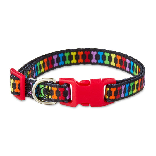 Multicolored Bone Print Fashion Dog Collar for Small Dogs