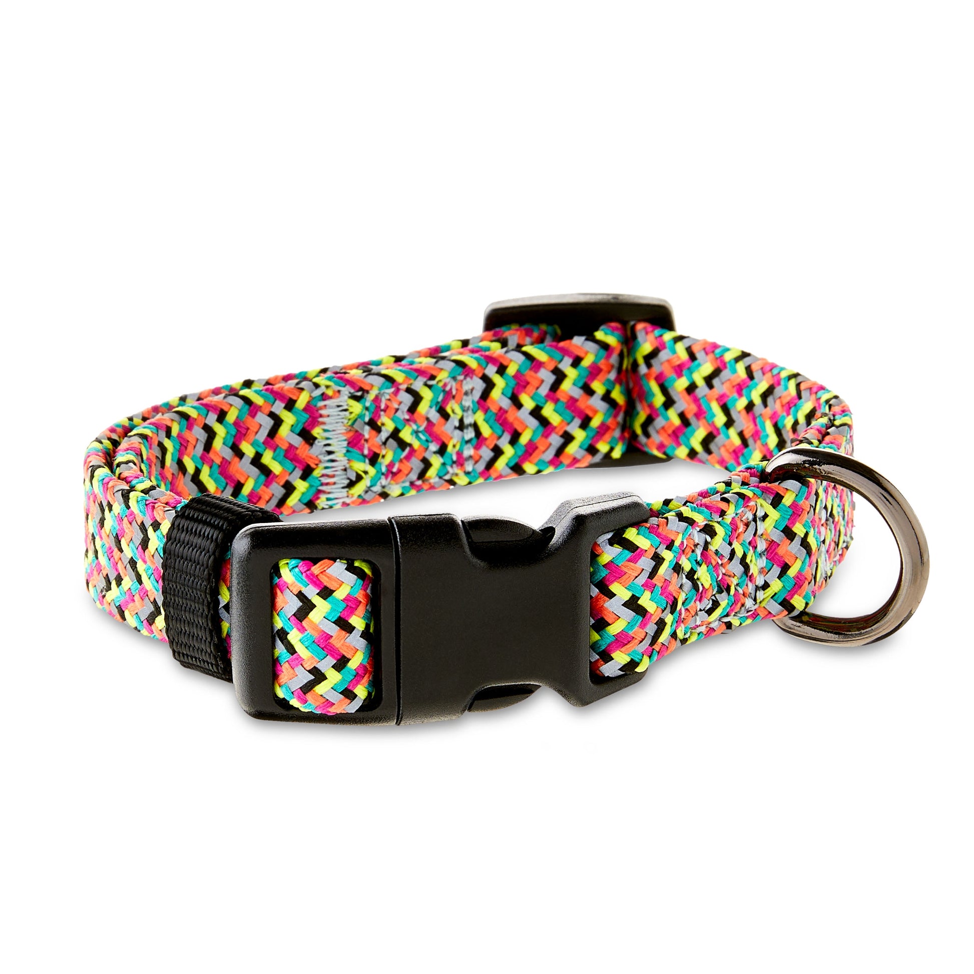 Chevron Reflective Adjustable Dog Collar - Size Small