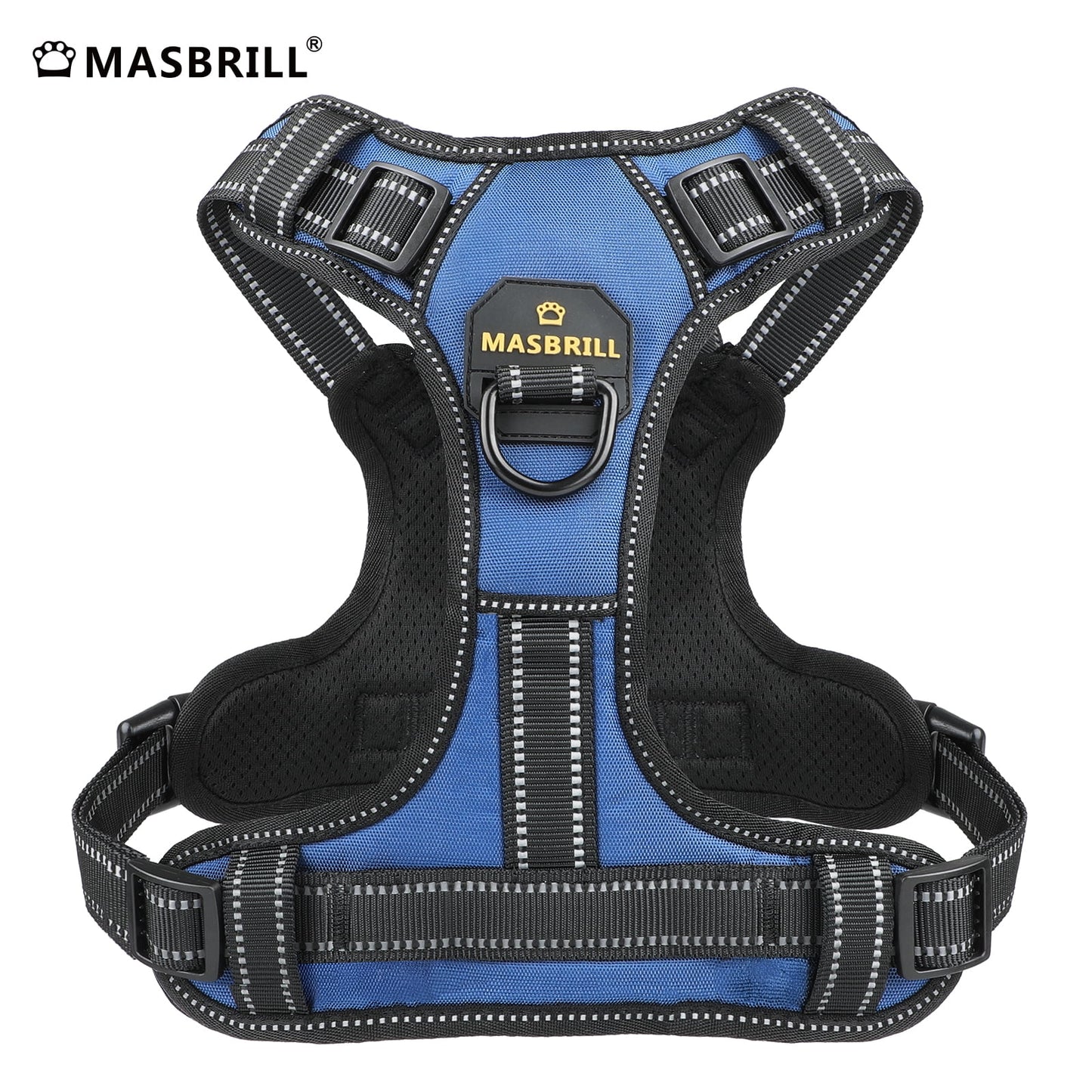 Reflective No-Pull Dog Harness with Handle, Breathable & Adjustable for Small Dog Blue XS