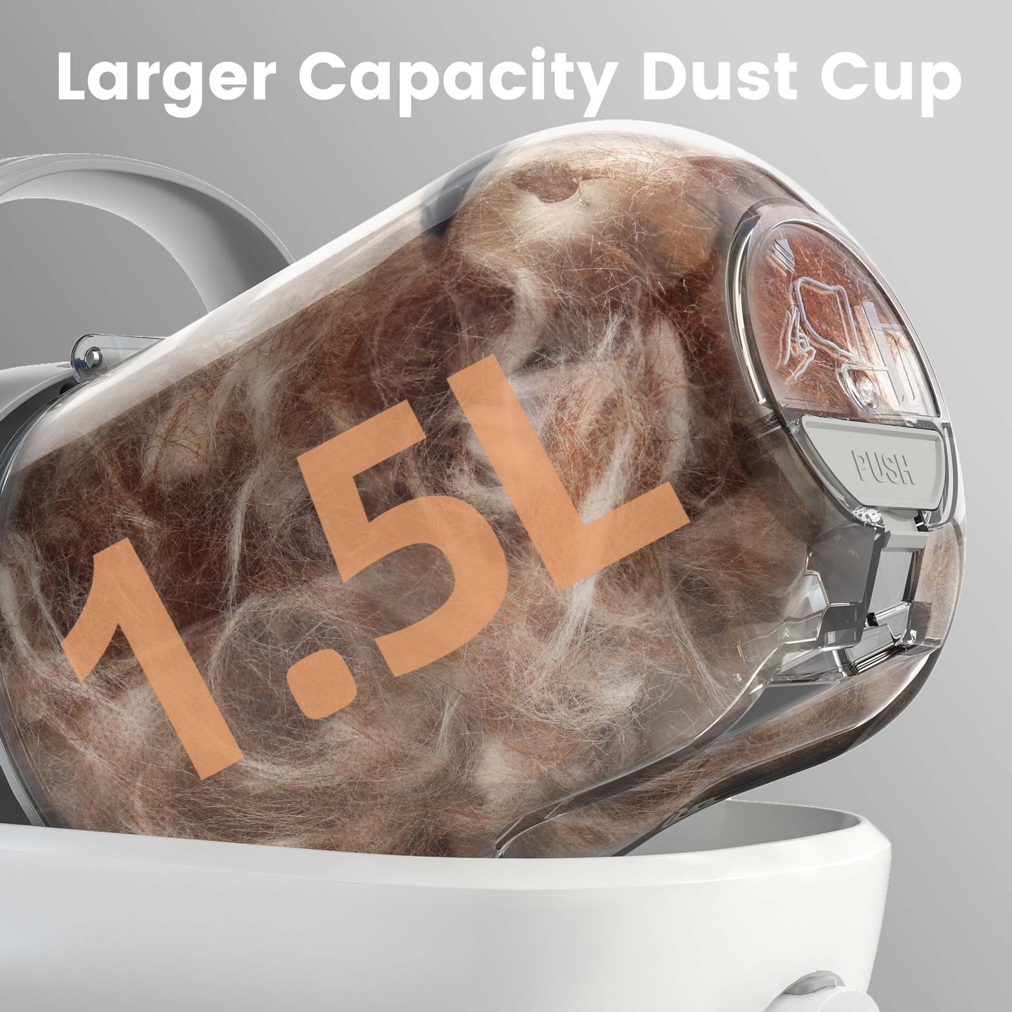 LM3 8-in-1 Dog Grooming Vacuum Kit with 11000Pa Suction Power for Shedding Dogs and Cats - Gray