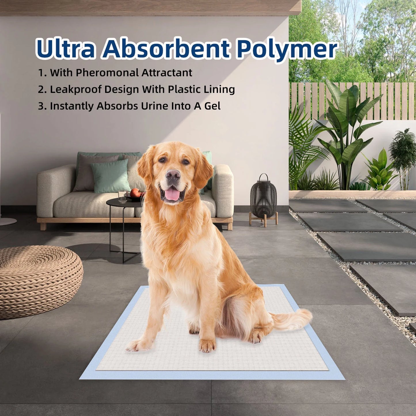Ultra Absorbent 5-Layer Pet Training Pads with Odor Control, 22" x 23", 14 Count