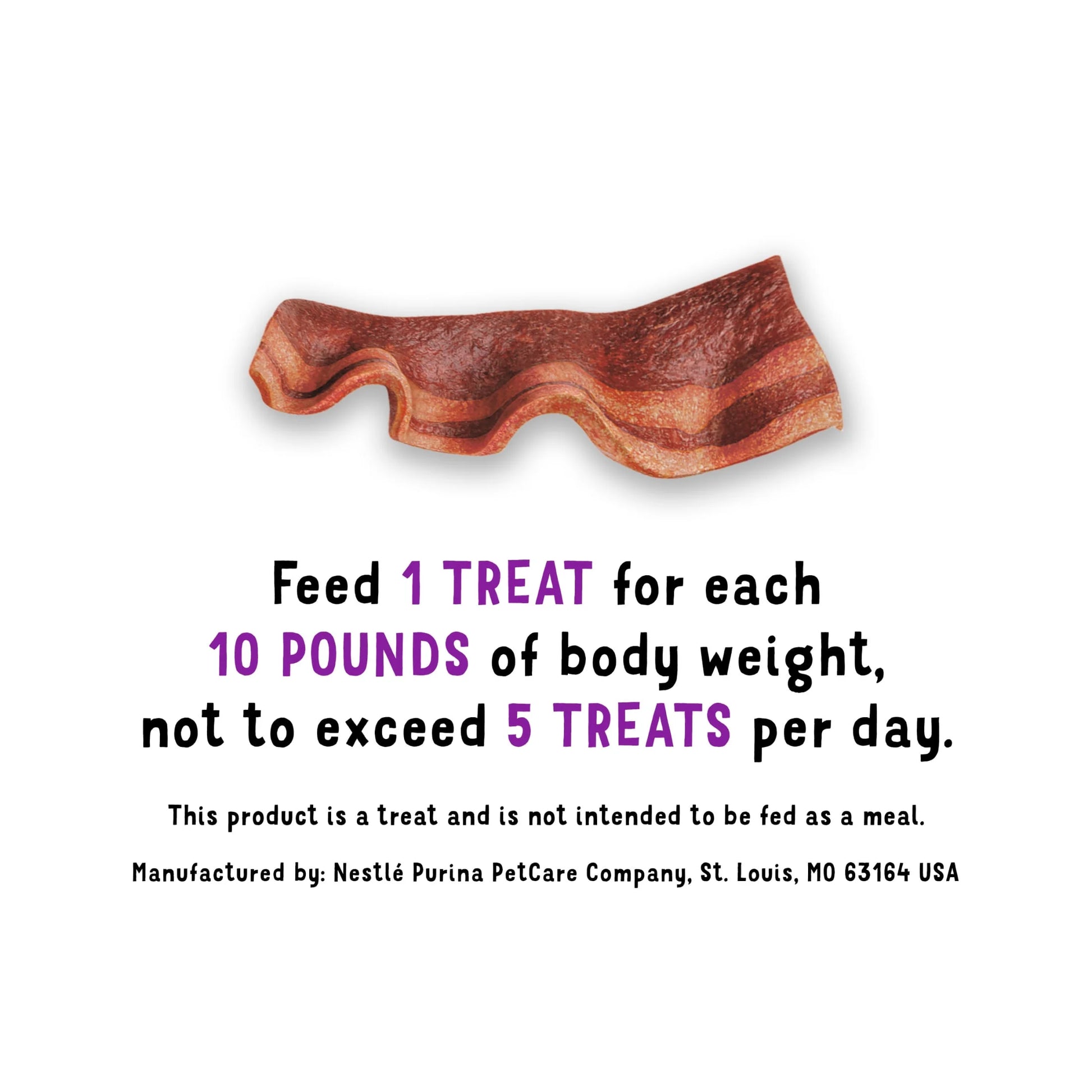 Purina  Strips Original Dog Treats with Real Bacon, 6 oz Pouch