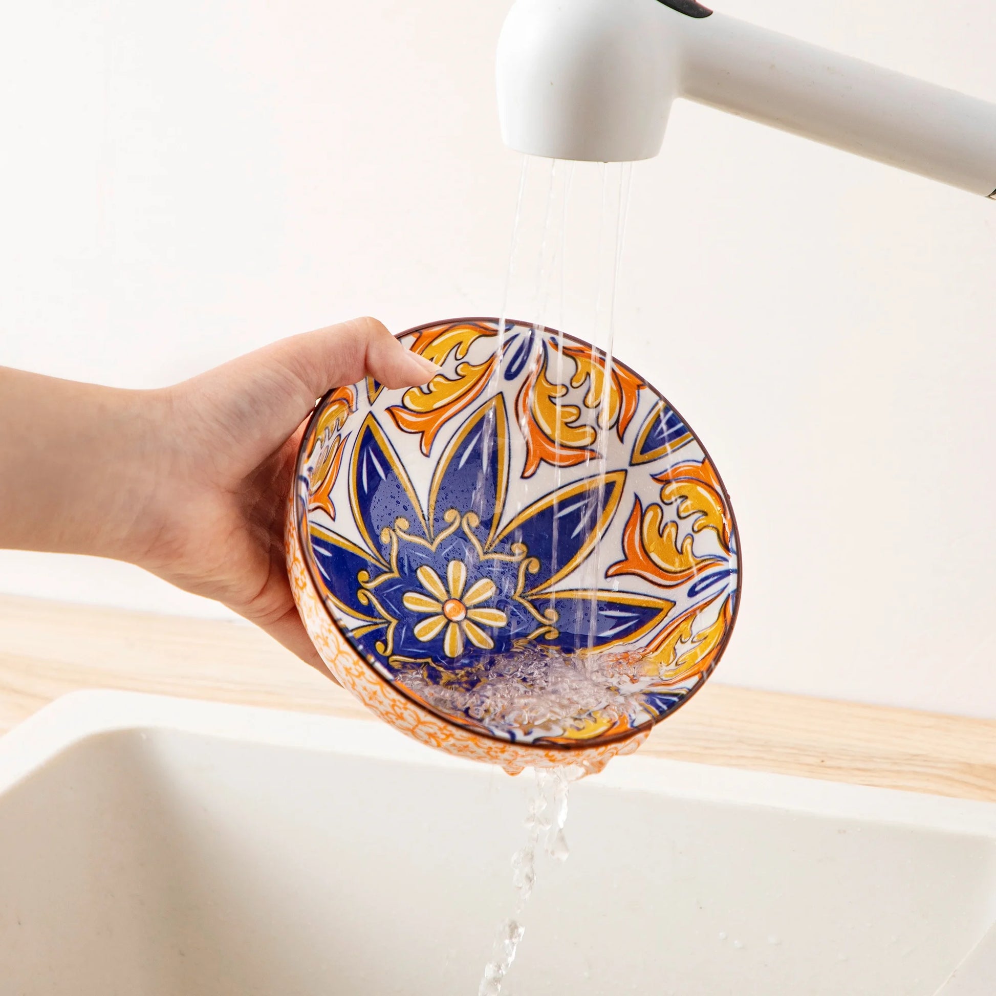 Malacasa 12 Pcs Dinnerware Sets, Ceramic Plates and Bowls Set, Porcelain Tableware Dishwasher Microwave Safe, Serves for 4 People, Colorful 1