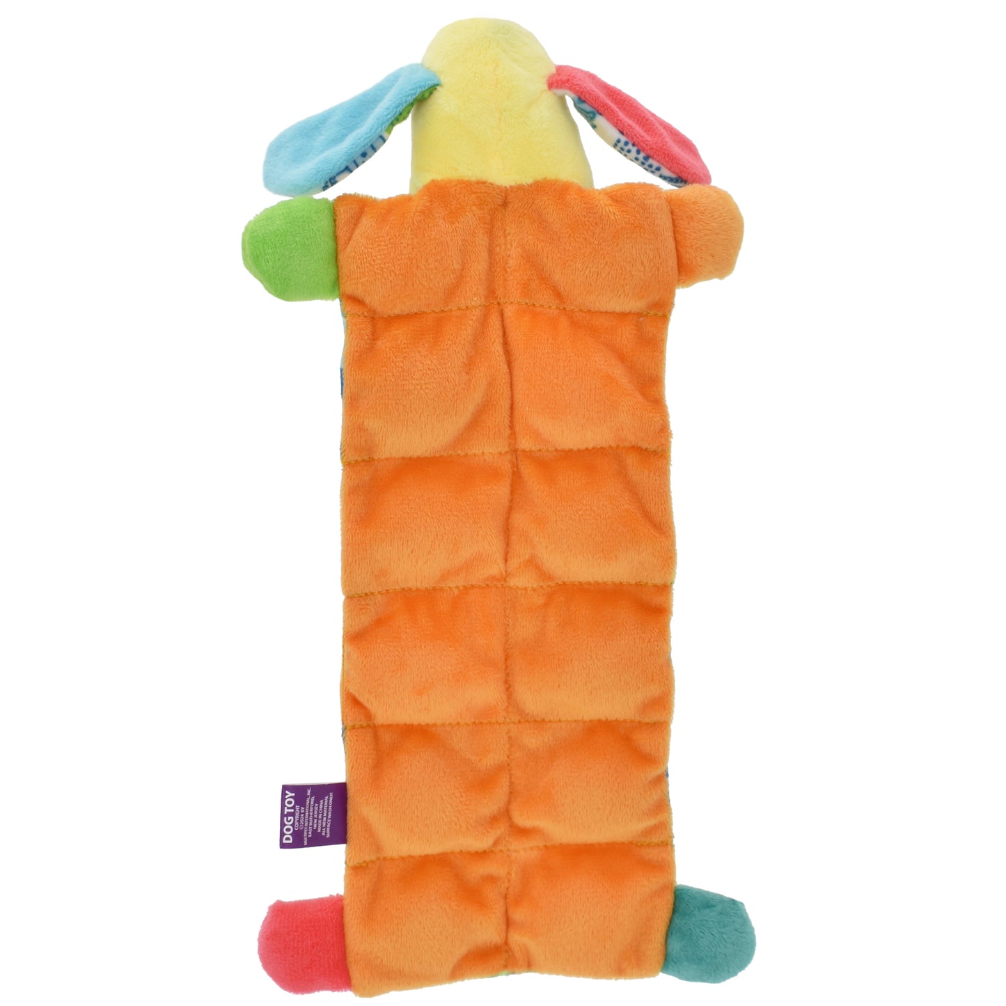Plush Dog Toy - Smiling Loofa Mat, 12 Inches with 13 Squeakers