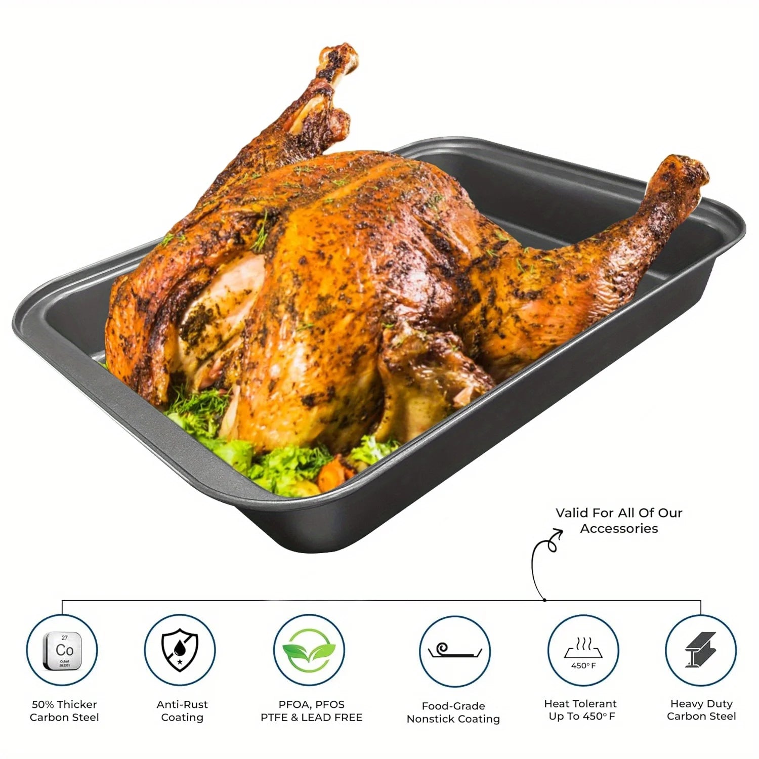 Premium 17 Piece Bakeware Sets | Carbon Steel, Non Stick & Oven Safe up to 500°F | Complete Baking Kit Includes 9 Inch round Cake Pans - Spring Form Pan - Cookie Sheets - Muffin Pan & Much More