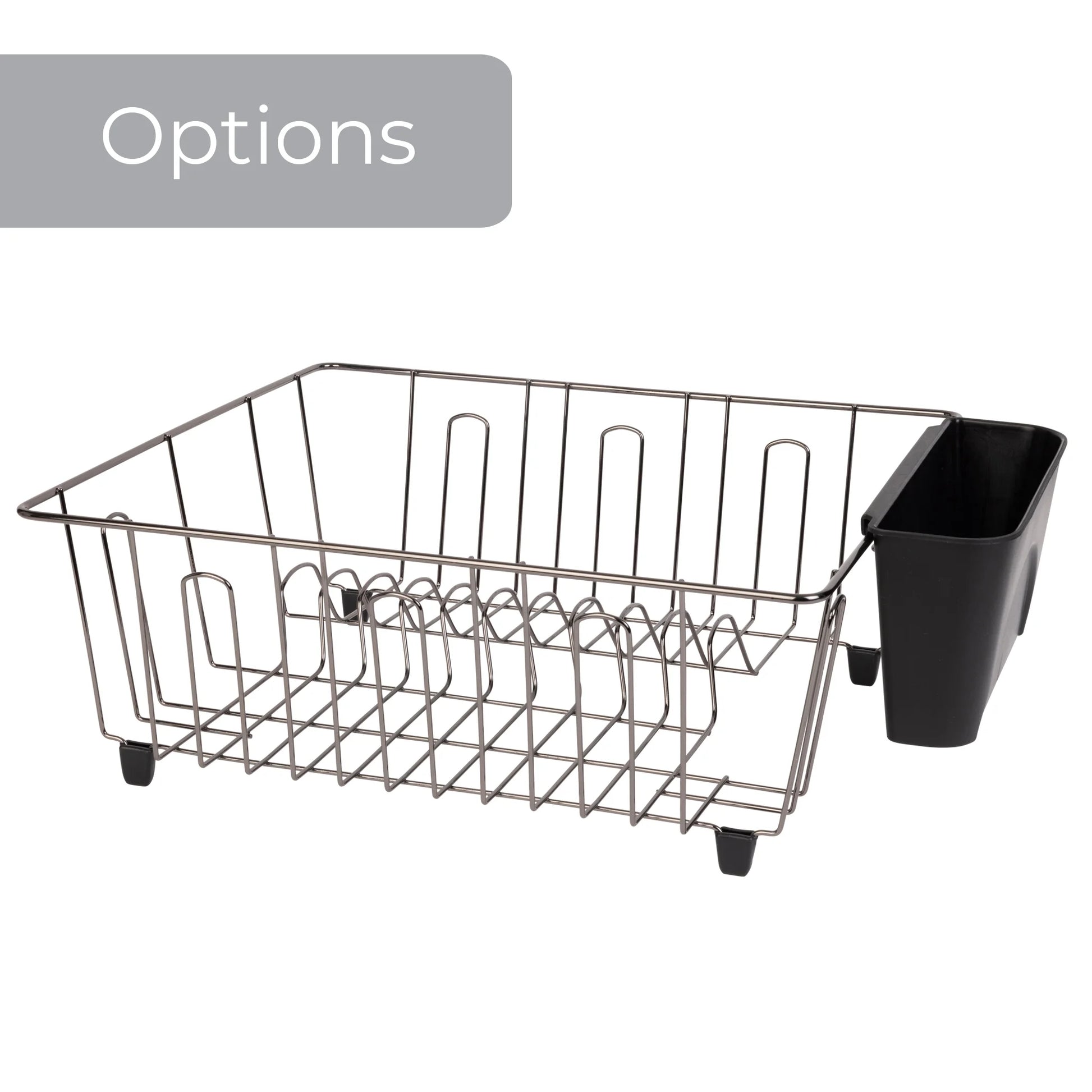 Small Dish Drainer Rack - Chrome/Black