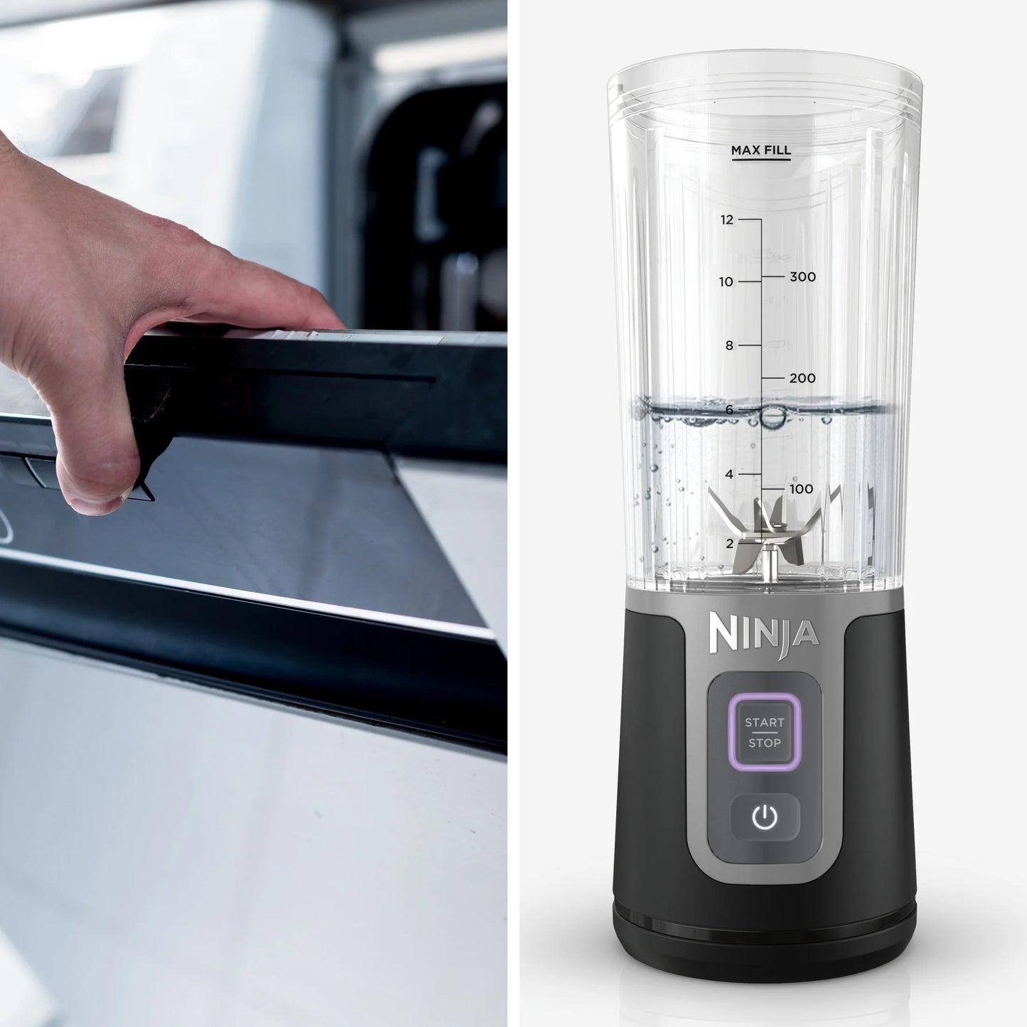 Blast 16 Oz Portable Personal Blender with Leak-Proof Lid and Easy Sip Spout, Black BC100BK