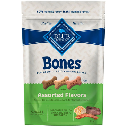 Natural Dog Treats - Assorted Small Dog Biscuits, 16 oz Bag