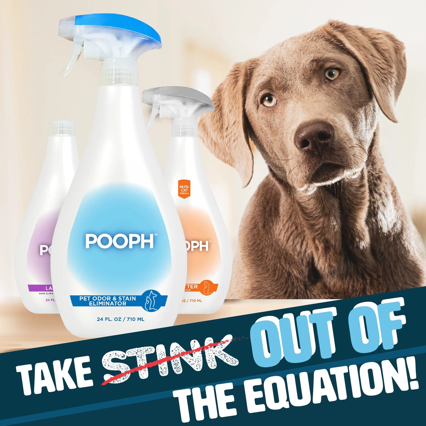 Pet Odor Eliminator Spray, 24 oz, Unscented, Non-Toxic Formula