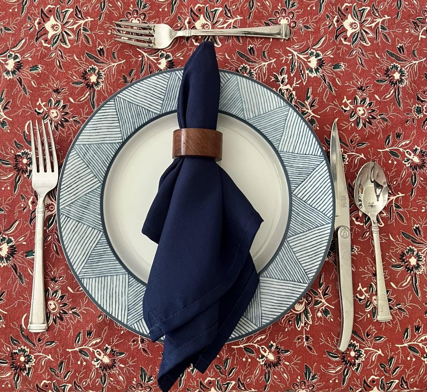 SILOON Navy Blue Heavy Duty Polyester Napkins - 17 X 17 Inch Solid Washable Cloth Dinner Napkins - Set of 12 Napkins - Great for Weddings, Parties, Banquets Dinner & More