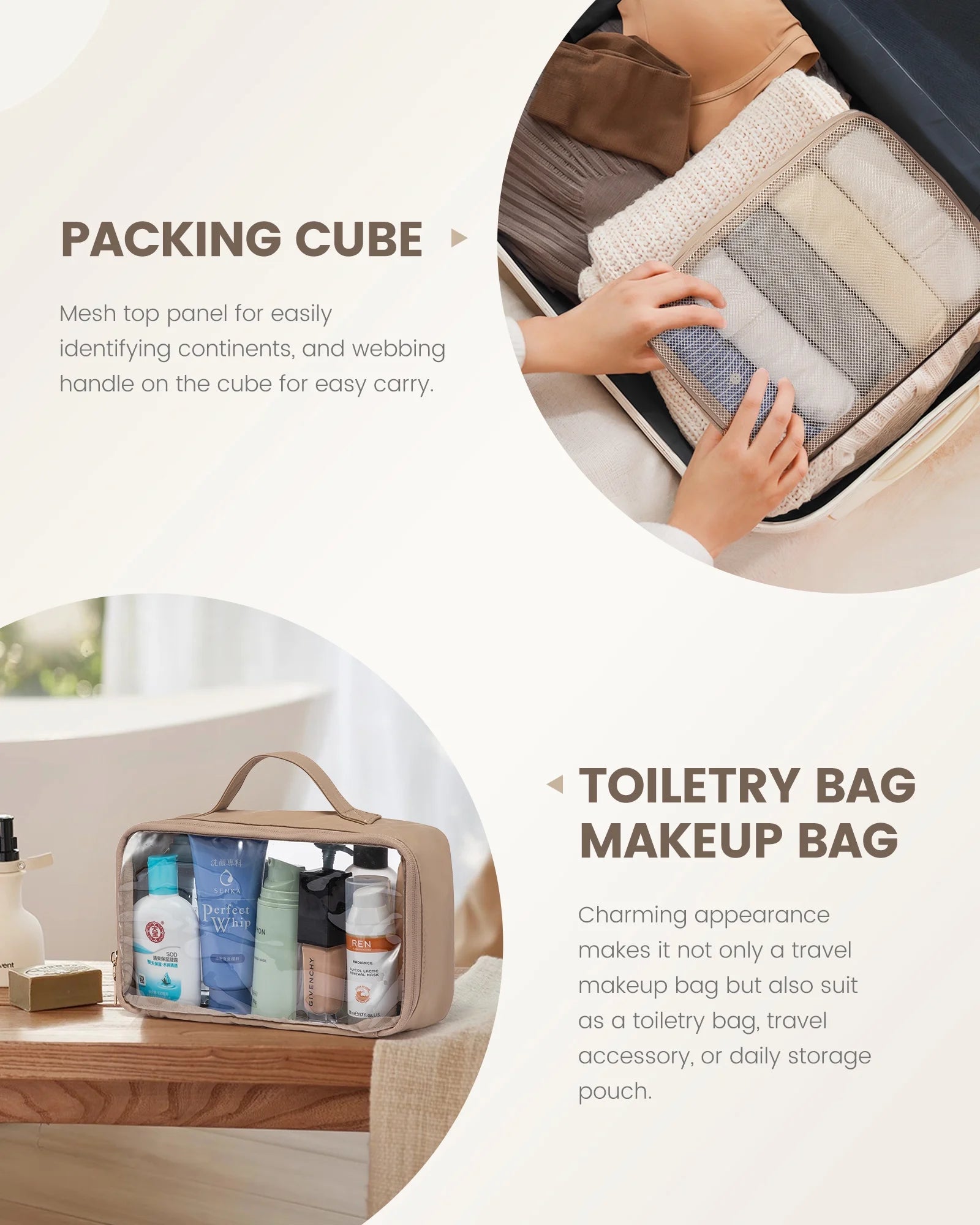 42L Puffer Duffle Bag - Versatile Travel Weekender with Toiletry Bag, Ideal for Carry-On, Hospital, and Gym Use with Dry/Wet Separation