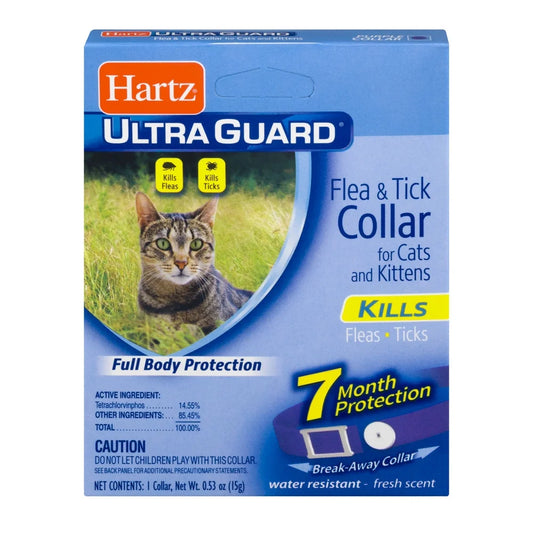 Ultraguard Flea and Tick Collar for Cats and Kittens, Provides 7 Months of Protection, Single Collar