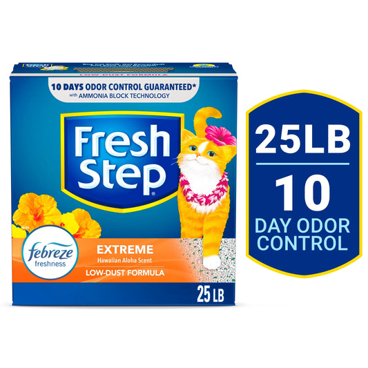 Scented Clumping Cat Litter with the Power of Febreze, Hawaiian Aloha, 25 Lbs