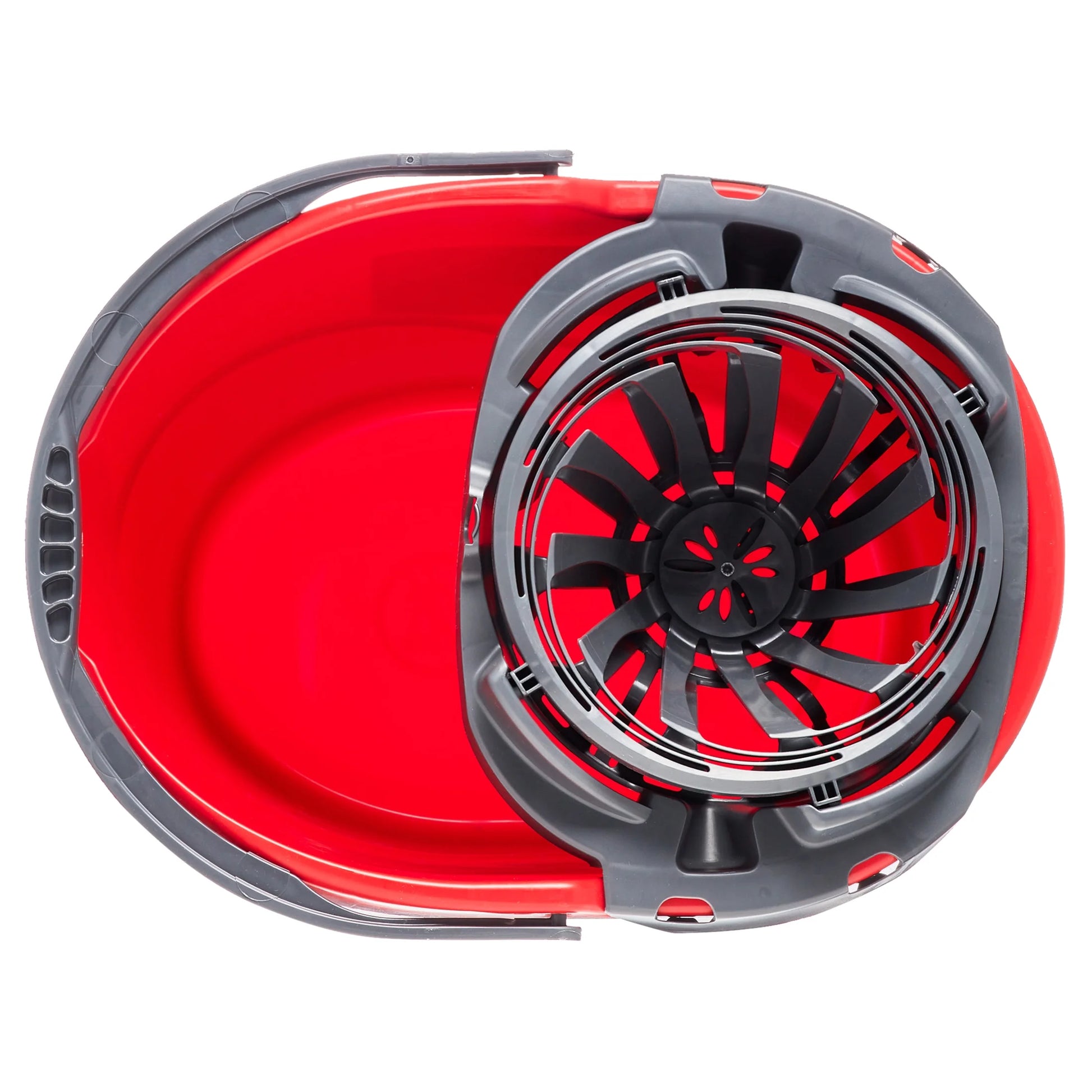 Quickwring Bucket, 2.5 Gallon Mop Bucket with Wringer, Red