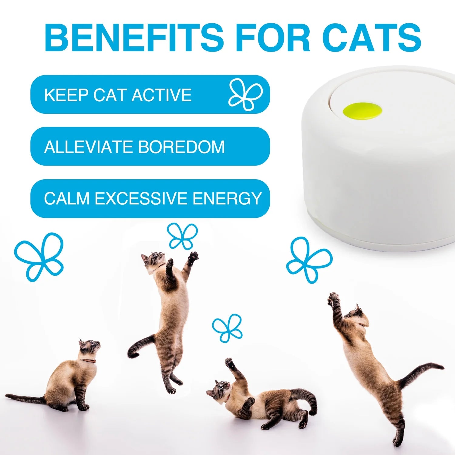 Interactive Cat Butterfly Toy with Motion Sensor and Replacement Butterfly