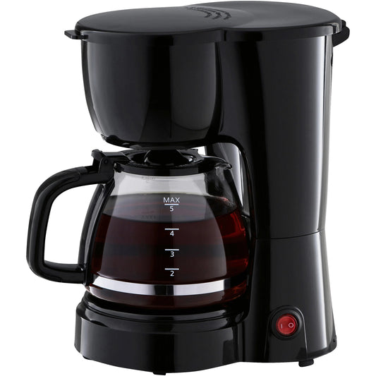 5-Cup Drip Coffee Maker Black, New