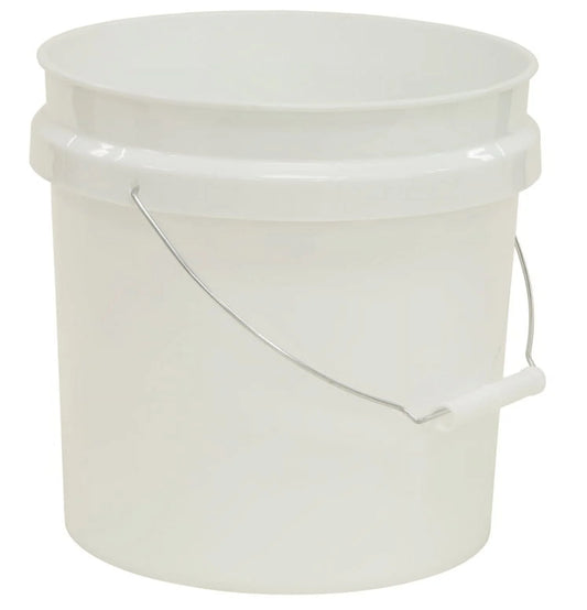 2 Gallon round Comfort Handle Plastic Utility Bucket, White, 1 Each