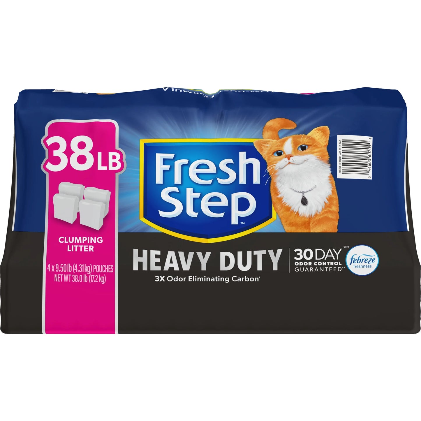 Heavy Duty Clumping Litter with Febreze Freshness, 30 Day Odor Control, 38 Lb