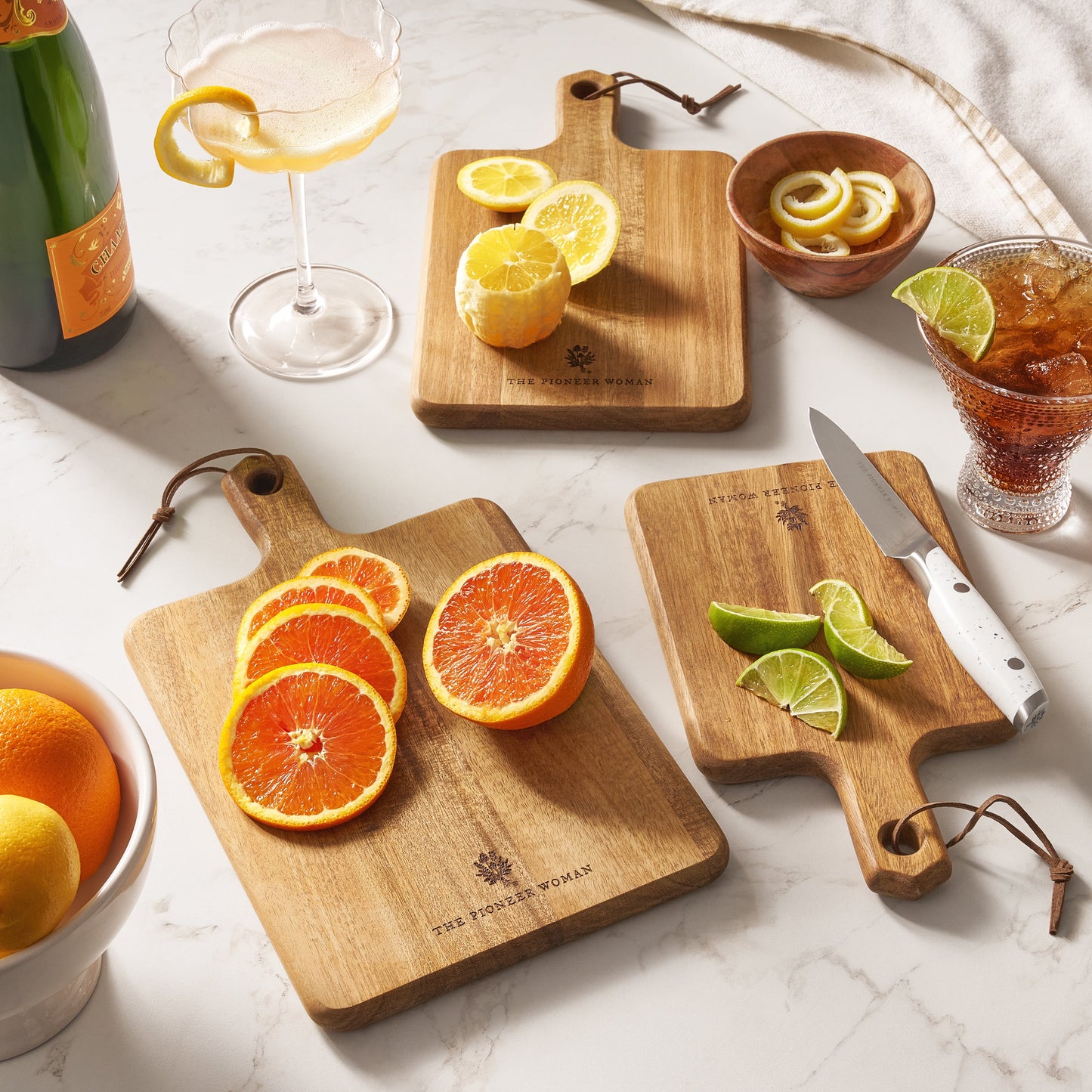 3-Piece Acacia Wood French Cutting Boards
