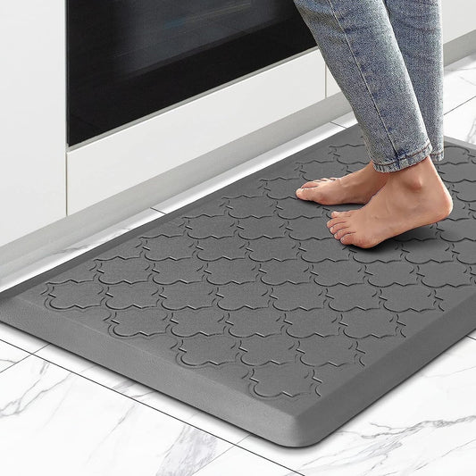 Kitchen Mat anti Fatigue Mats for Kitchen Gray Kitchen Rug Memory Foam Ergonomic Rug 17"X 29"