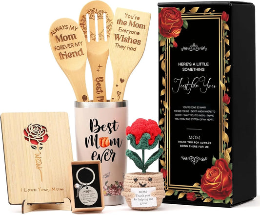 Gifts Basket for Women, Birthday Gifts Care Package for Mom from Son Daughter, Cooking Mother Gift Set, Kitchen Gifts for Mom-Ideal Women Gifts Basket