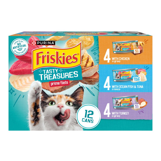 Gravy Tasty Treasures Prime Filets Wet Cat Food, 12-Pack of 5.5 Oz Cans