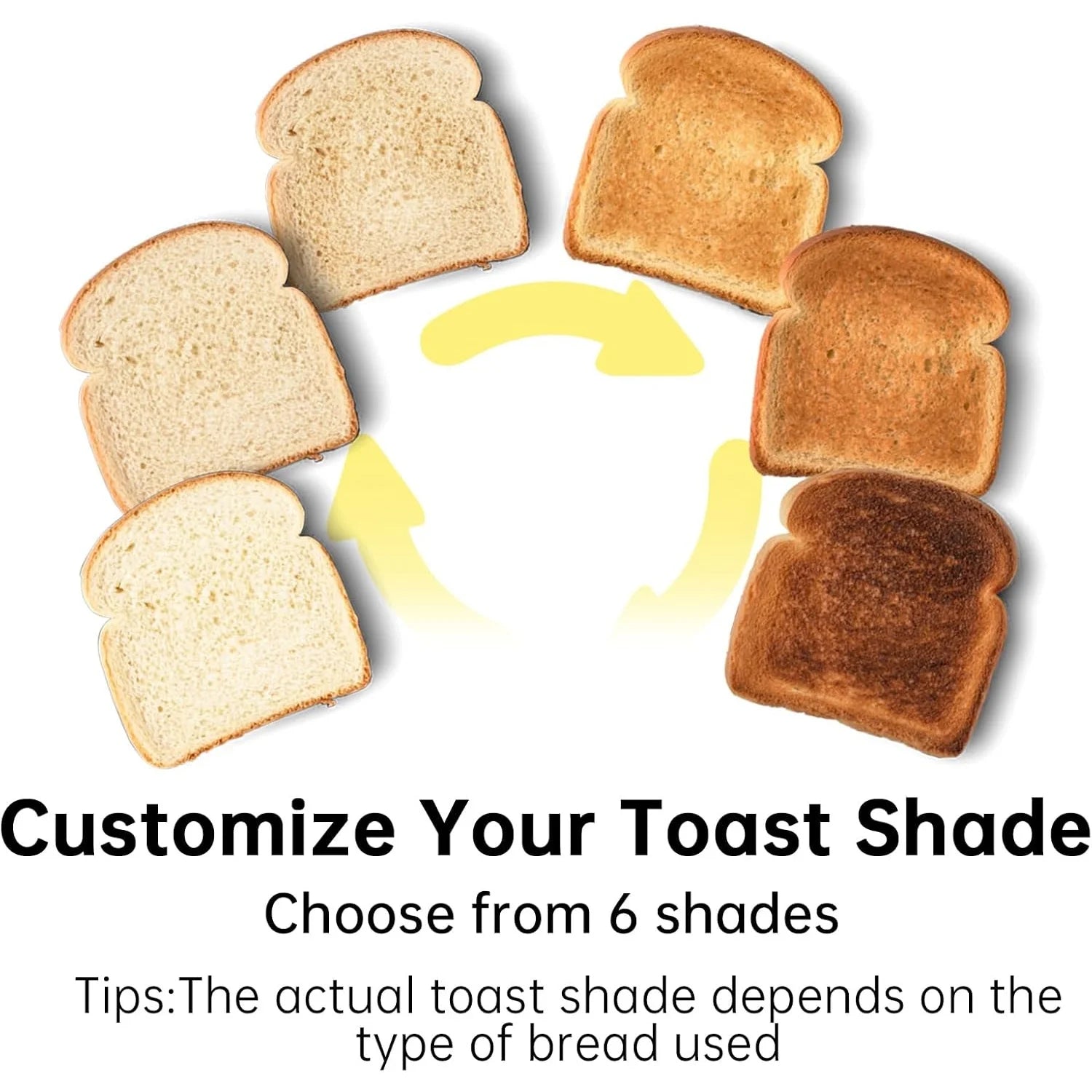 2-Slice Slim Toaster with 6 Shade Settings, Cancel, Reheat, Defrost Functions, 10" Long Slot, Auto Shut Off, and Removable Crumb Tray in Black