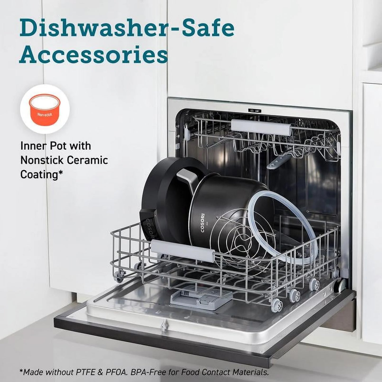 COSORI Electric Pressure Cooker 6-Qt, 9-In-1 Multi-Cooker: Rice, Sauté, Sous Vide, Sterilizer, 1100W, Stainless Steel, Aluminium Inner Pot, Cookbook,Christmas Gift