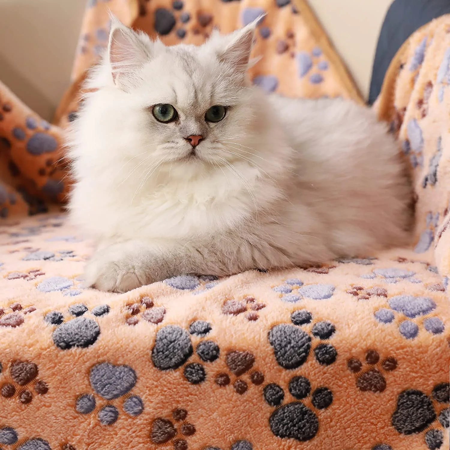 Premium Fleece Pet Blanket Set - 3 Super Soft Fluffy Throws for Dogs and Cats in Brown, Pink, and White (Small, 23x16 Inches)