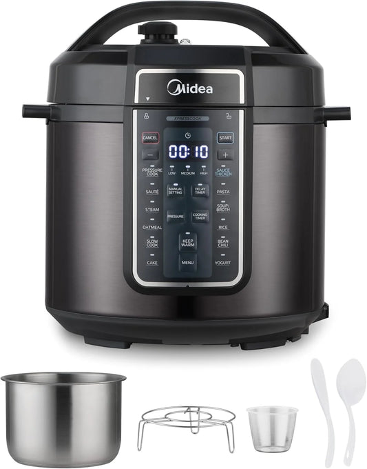 12-In-1 Electric Pressure Cooker, 6 Quarts, 12 Presets, Multi-Functional Programmable,Mpc6002Sbsk