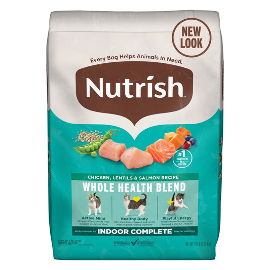 Indoor Complete Dry Cat Food with Chicken, Lentils, and Salmon Recipe - 14 lb Bag by Rachael Ray