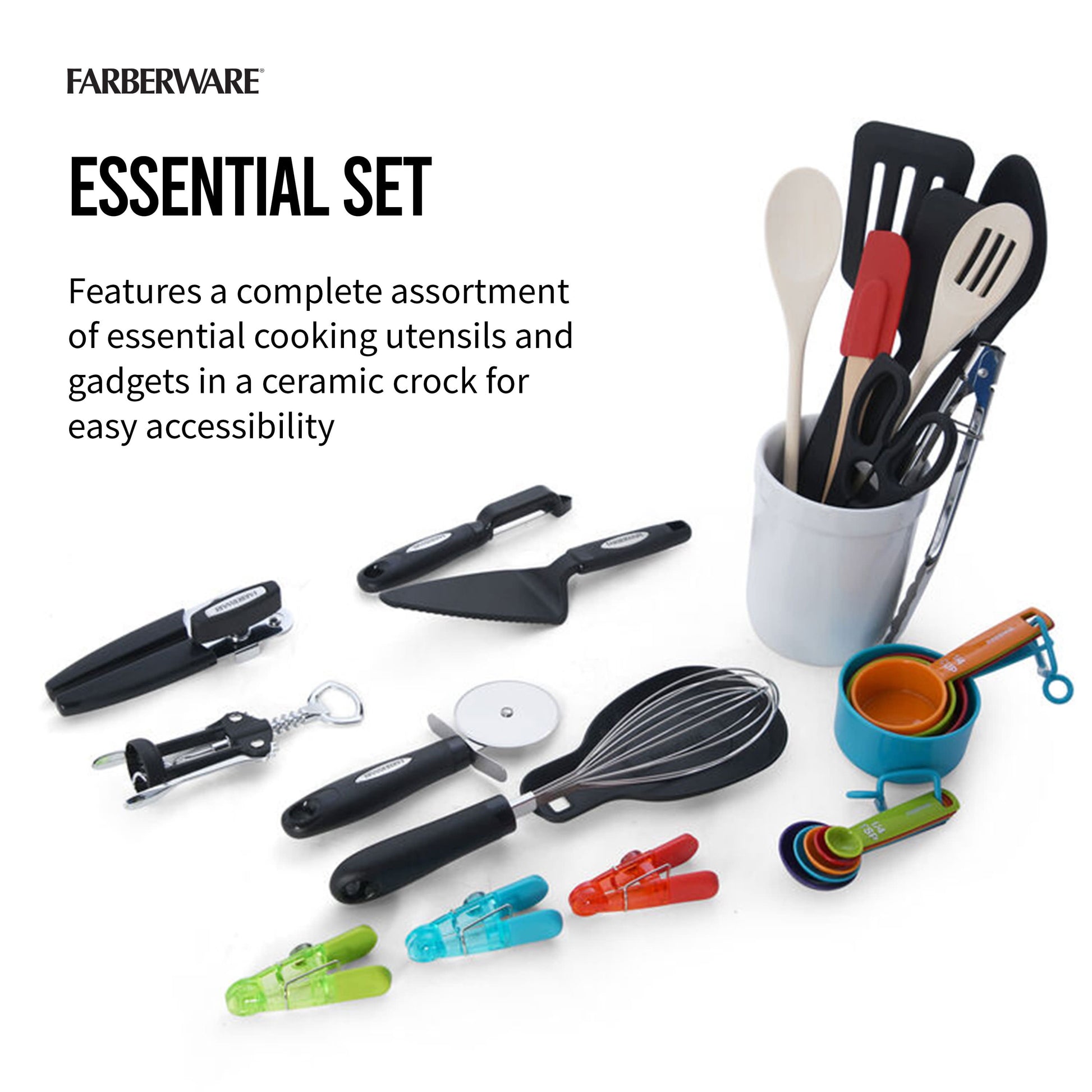 28-Piece Kitchen Utensil & Gadget Kitchen Utensil Sets Multicolor
