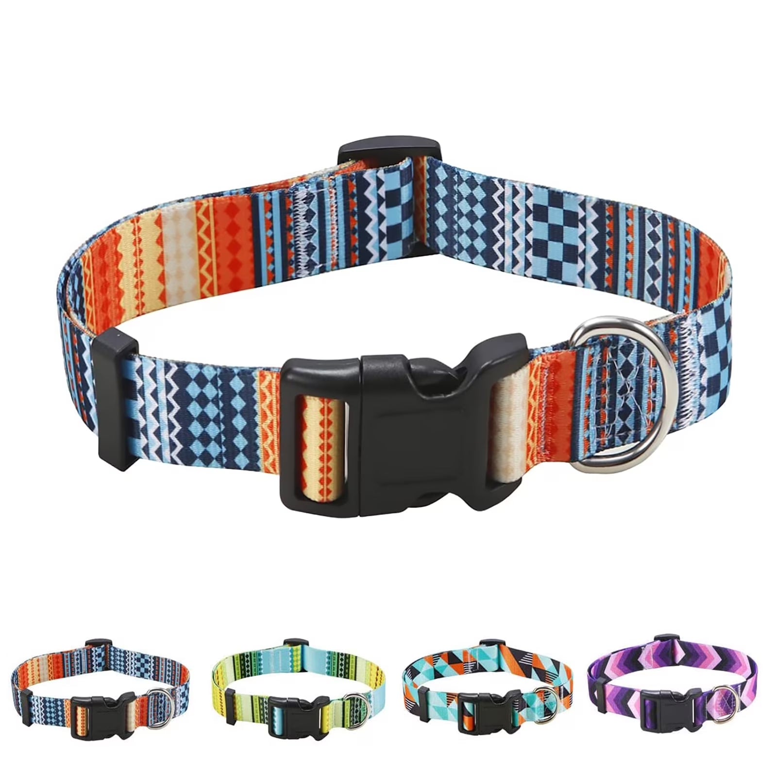Pattern Dog Collar for Small Medium Large Dogs, Adjustable Design for Male Female Puppy Pet