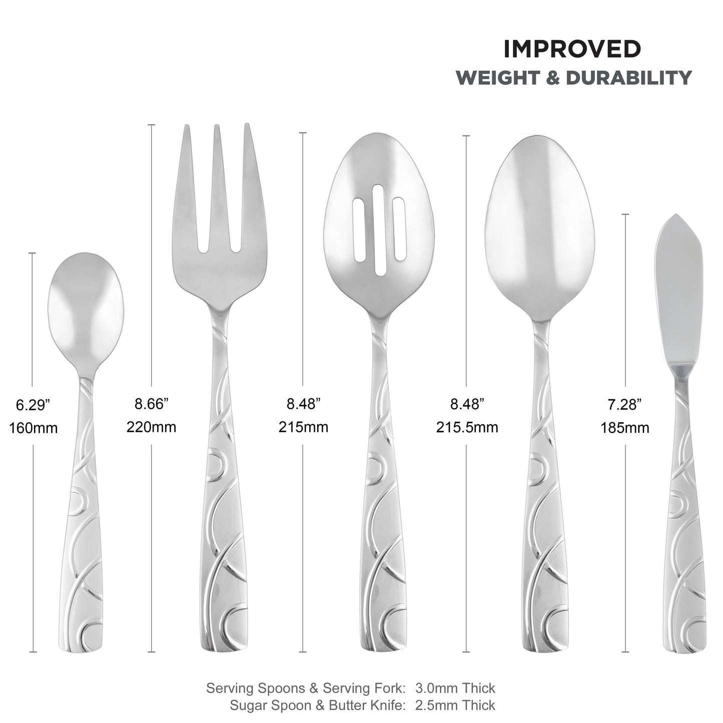 Cambridge Roam Sand 45-Piece Stainless Steel Flatware Set & Hostess Set (Service for 8)
