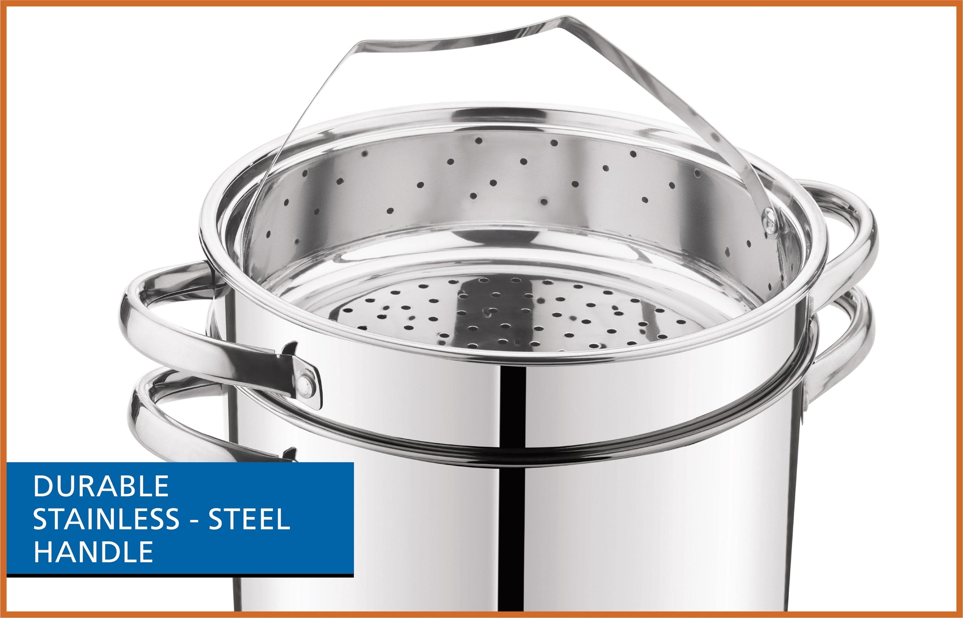 4-Piece Stainless Steel 8 Qt Cooker Multipot Set