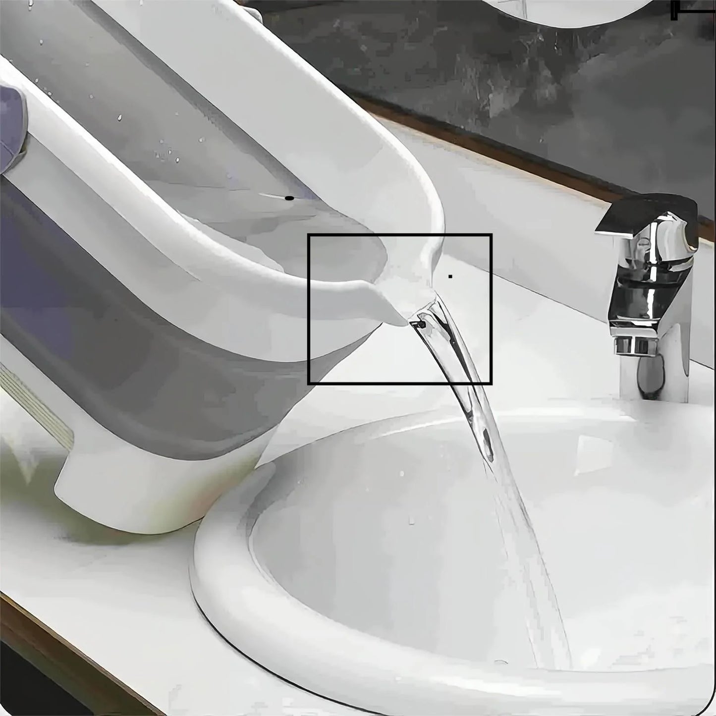 Large Collapsible Mop Bucket Collapsible Bucket 4.2Gallon(17L) with Handle for House Cleaning,Space Saving Outdoor Multiuse Foldable Water Pail for Camping